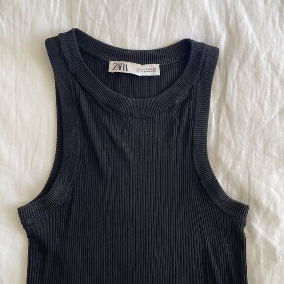 Aritzia + Zara Black Tank Bundle (sz S) - Picture 2 of 7